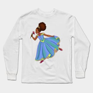 Black Princess Girl Design Long Sleeve T-Shirt